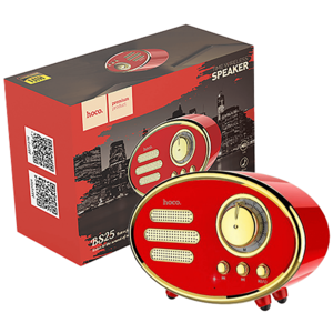 Hoco Zvučnik bežični, Bluetooth, retro, 1200 mAh, 5 h, 5 W, crvena - BS25 Time, Bluetooth, retro, red
