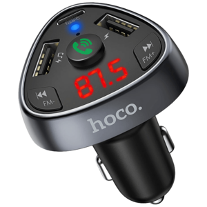 Hoco FM modulator, Bluetooth, 12/24 V, 2xUSB, 1xtype C, PD 18W - E51 Road treasure