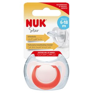 NUK Star duda sa kutijicom, crvena, 6-18 mj