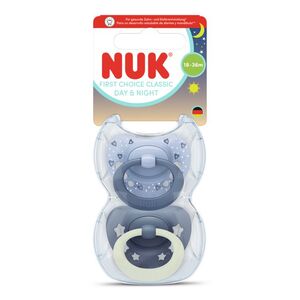 NUK First Choice Classic duda Dan & Noć 2 kom, plava, 18-36 mj