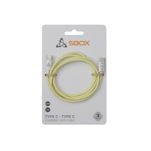 SBOX kabal USB TYPE C - USB TYPE C M/M 1M Žuti - 60W