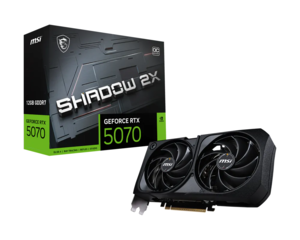 MSI grafička kartica GeForce RTX 5070 SHADOW 2X OC, 12GB GDDR7, 192-bit, 3x DisplayPort, HDMI