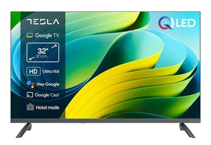 TESLA QLED televizor Q32E665GHS, HD ready, Smart TV, Google TV, Sivi
