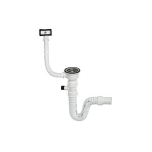 Metalac jednodijelni sifon za inox sudoperu Ø60 s prelivom