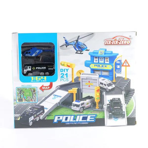 Policijska garaža 24 × 24 cm sa vozilima set 21/1
