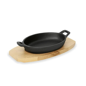 WAS gusana tava za posluživanje s drvenim podmetačem 21 x 15 x 4,5 cm, gus / 3536215