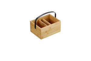 Leone stalak za posluživanje 33 × 30 × 41 cm, crna, bambus / S0139