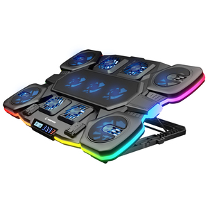 Rampage gaming postolje za laptop Glacier S50, 11 ventilatora, LCD, RGB, crno