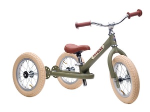 Trybike Tricikl i balans bicikl – Steel Vintage Green Matt