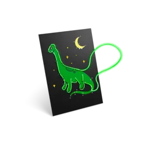 Kidywolf KIDYNEON Kreativni set za svjetleću zidnu dekoraciju - Dinosaur