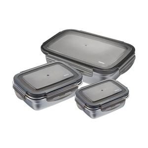 GEFU inox posude za hranu PREPPO s poklopcem, set 3/1 / 89522