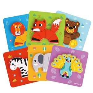 Tooky Toy 6u1 puzzle Životinje
