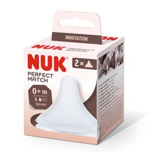 NUK PERFECT MATCH Sisač silikon 2 kom 0+