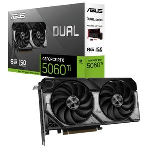 ASUS grafička kartica GeForce RTX 5060 Ti DUAL OC, 16GB GDDR7, 128-bit, 3x DisplayPort, HDMI