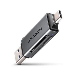 AXAGON čitač memorijskih kartica CRE-DAC, USB-A/USB-C, SD/microSD