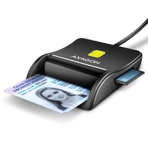 AXAGON čitač pametnih kartica CRE-SM3SD, USB 2.0