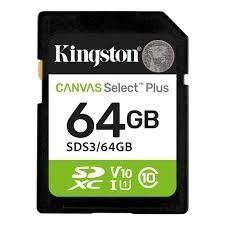 Kingston Canvas Select Plus SDXC memorijska kartica 64GB, 100MB/s