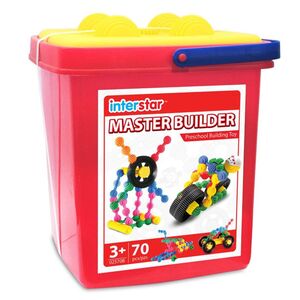 Interstar kutija sa kockama/točkovima Master builder 70 kom