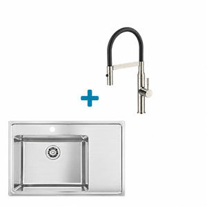 Alveus set: lijevi sudoper ONE 50 i česma Mirage-PS – inox