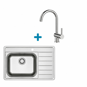 Alveus set: sudoper MORE 20 i česma Savannah – inox/krom