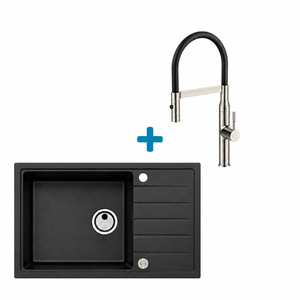 Alveus set: sudoper INTERMEZZO 130 i česma Mirage-PS – bijela/inox