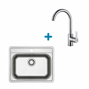 Alveus set: sudoper MORE 20 i česma Tonia – inox/krom