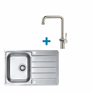 Alveus set: sudoper LINE MAX 80 i česma Flora – inox