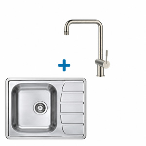 Alveus set: reverzibilni sudoper ZOOM MAXIM 10 i česma Flora – inox