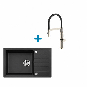 Alveus set: sudoper OMNI 30 Black Edition i česma Mirage-PS – crna/inox