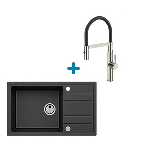 Alveus set: sudoper INTERMEZZO 130 i česma Siros-P – bijela