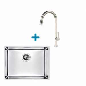 Alveus set: sudoper KOMBINO 50 i česma Nova-PS – inox