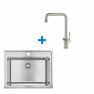 Alveus set: sudoper ONE 30 i česma Flora – inox