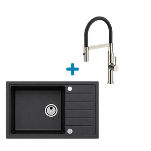 Alveus set: sudoper CADIT 100 i česma Mirage-PS – bijela/inox