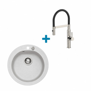 Alveus set: sudoper NIAGARA 10 i česma Mirage-PS – bijela/inox