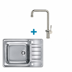 Alveus set: sudoper PRAKTIK 120 i česma Flora – inox