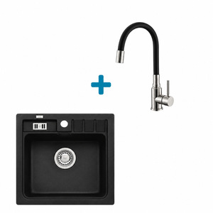 Alveus set: sudoper NIAGARA 20 i česma Flexa – antracit/crna