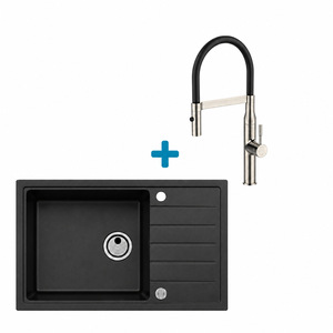 Alveus set: sudoper CADIT 100 i česma Mirage-PS – siva/inox