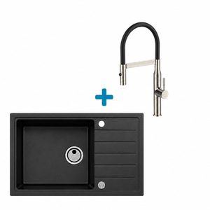 Alveus set: sudoper ATROX 30 i česma Mirage-PS – bijela/inox