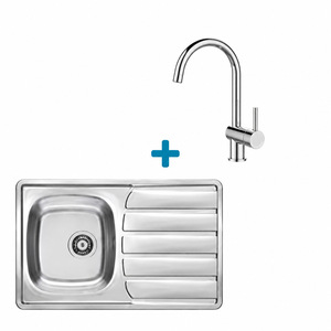 Alveus set: reverzibilni sudoper ZOOM 20 i česma Savannah – inox/krom