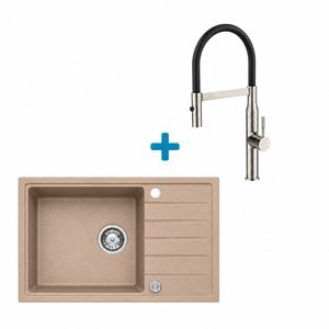 Alveus set: sudoper NIAGARA 20 i česma Mirage-PS – bež/inox