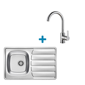 Alveus set: reverzibilni sudoper ZOOM 20 i česma Tonia – inox/krom