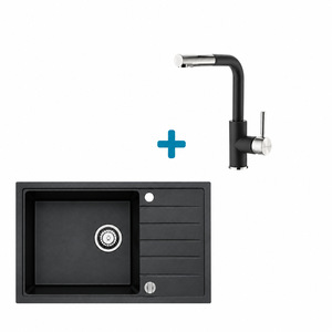 Alveus set: sudoper OMNI 30 i česma Siros-P – antracit