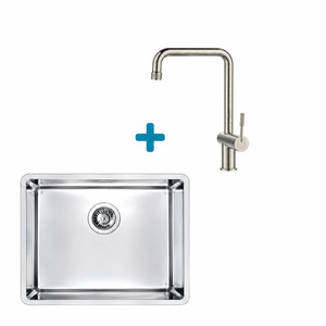 Alveus set: sudoper KOMBINO 50 i česma Flora – inox