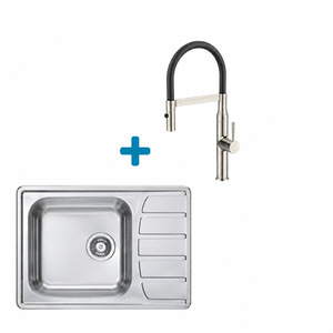 Alveus set: reverzibilni sudoper ZOOM MAXIM 10 i česma Mirage-PS – inox