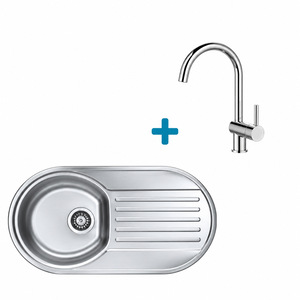 Alveus set: sudoper FORM 40 i česma Savannah – inox/krom