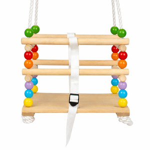 KINDER HOME Drvena ljuljačka za djecu do 25kg JXS-3025