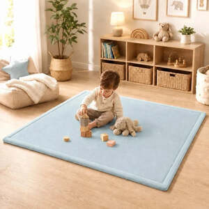 KINDER HOME LOLA dječiji tepih od memorijske pjene 150 × 200 × 3,5 cm, plavi GH-MM-03