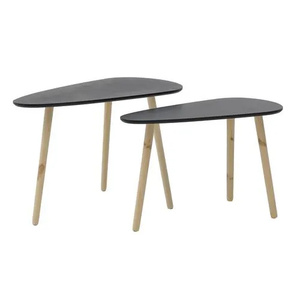 INART set stolova 2/1 80 × 40 × 50 cm, prirodna boja/crni