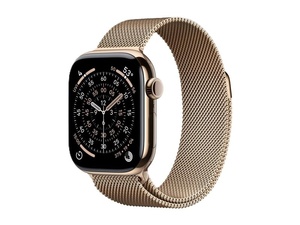 Apple Watch S11 Cellular 42mm Gold Titanium Case with Gold Milanese Loop
