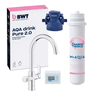 BWT AQA drink Pure 2.0 + GROHE 3-u-1 filter set, MyAQUA Perfect Taste